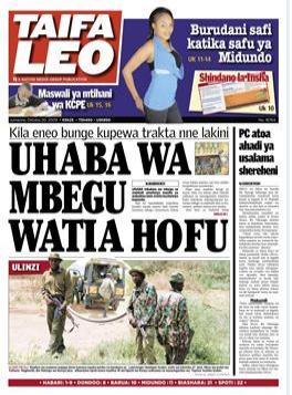 Taifa Leo Epaper | Taifa Leo Online Newspaper